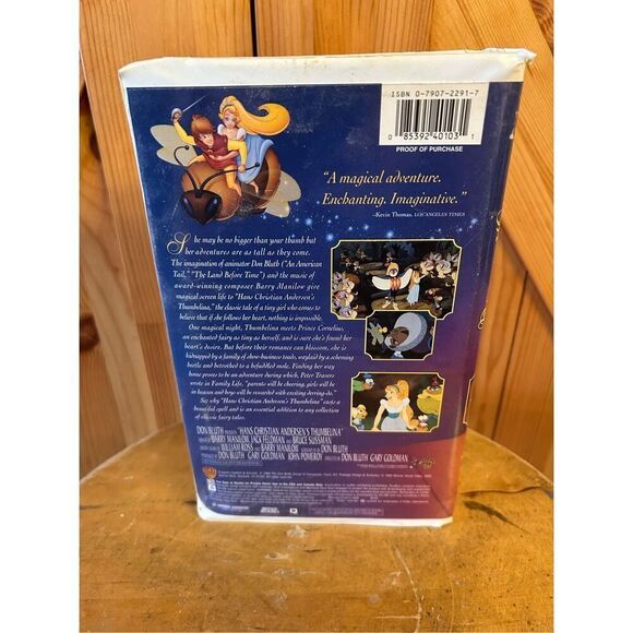 Thumbelina 1994 Warner Brothers classic family movies VHS (8045) - Picture 2 of 6